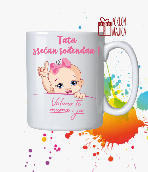 Poklon za rodjendan  deca/Solja sa slikom za decu/tata srecan rodjendan volimo te mama i ja.jpg